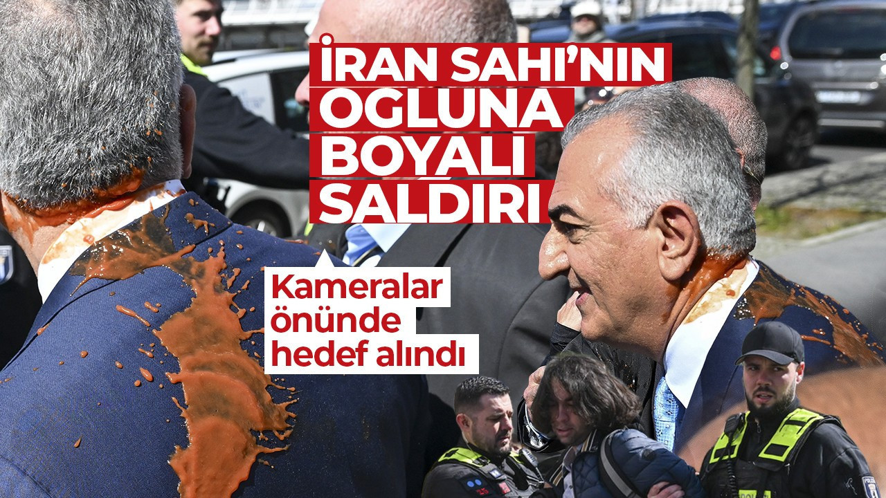 İran'ın devrik Şah'ının Pehlevi’ye boyalı saldırı: Kameralar önünde hedef alındı