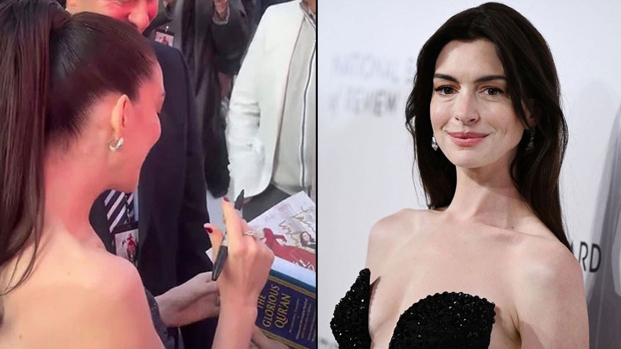 Anne Hathaway'e 'İnşallah' sözü sonrası hayranından büyük jest! Kur’an-ı Kerim hediye aldı