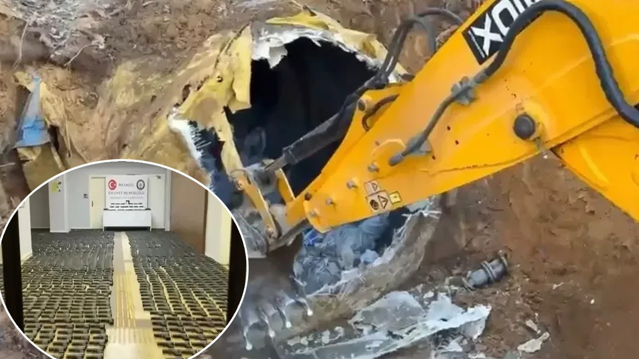 İstanbul'da dev operasyon! Polis dron ile tespit etti! Yeraltında çuval çuval silah parçası bulundu