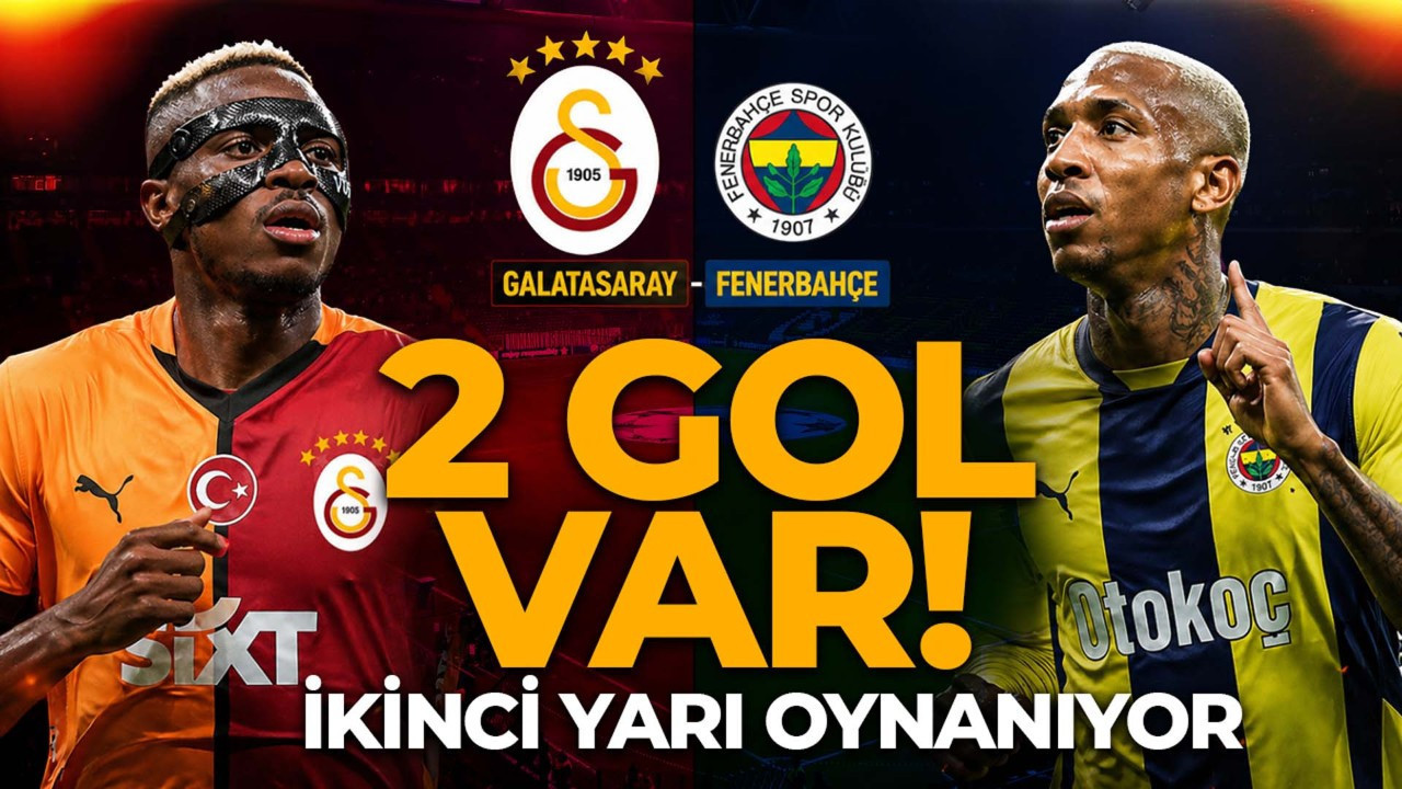 Şampiyonluk yarışında nefes kesen derbi! Galatasaray- Fenerbahçe karşı karşıya geliyor! Maçta 2 gol ve kırmızı kart var