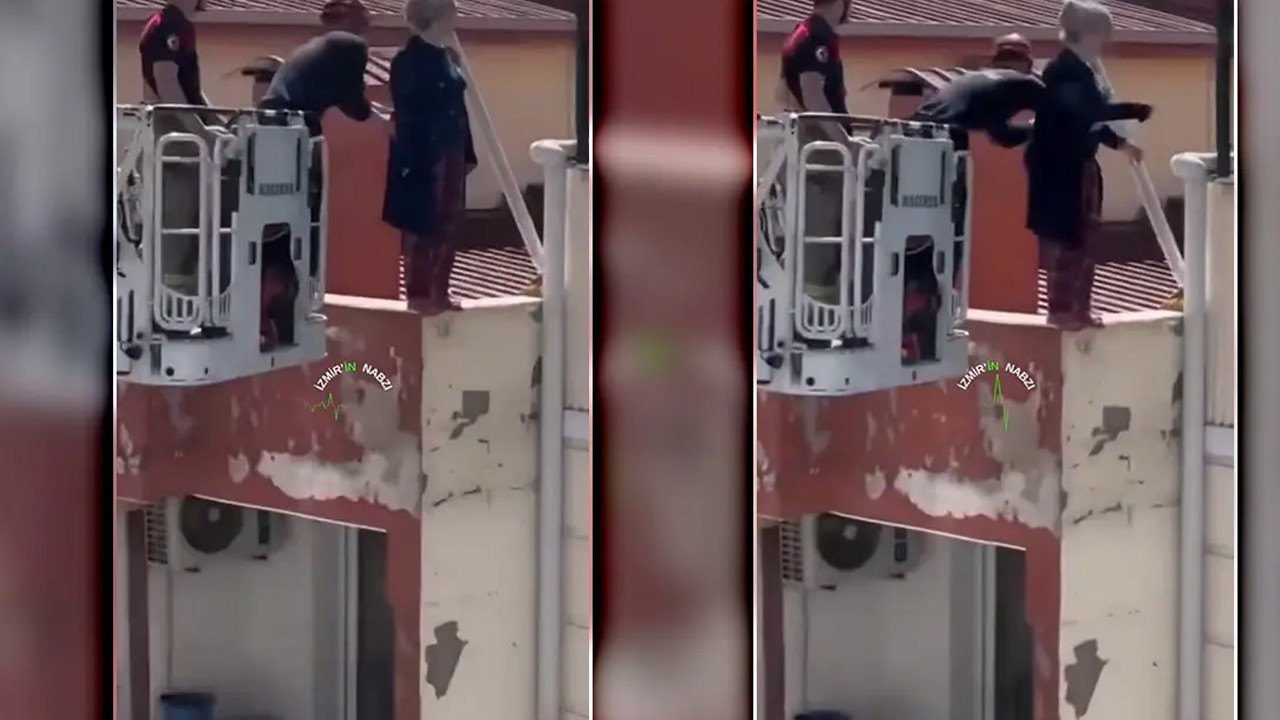 İzmir'de yürekleri ağza getiren anlar! İntihara kalkışan kadın böyle kurtarıldı: Tut, tut...
