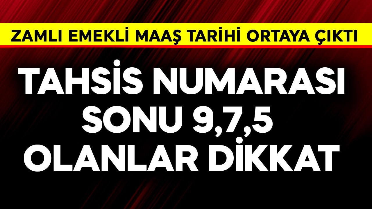 Tahsis numarası sonu 9, 7, 5 olanlar dahil herkes dikkat! Zamlı emekli maaşı tarihi ortaya çıktı