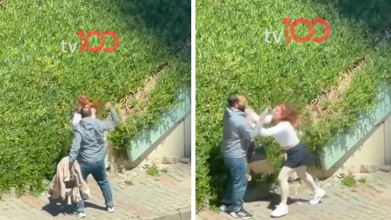 İstanbul'da kadına şiddet dehşeti! Engel olmak isteyenlere saldırdı