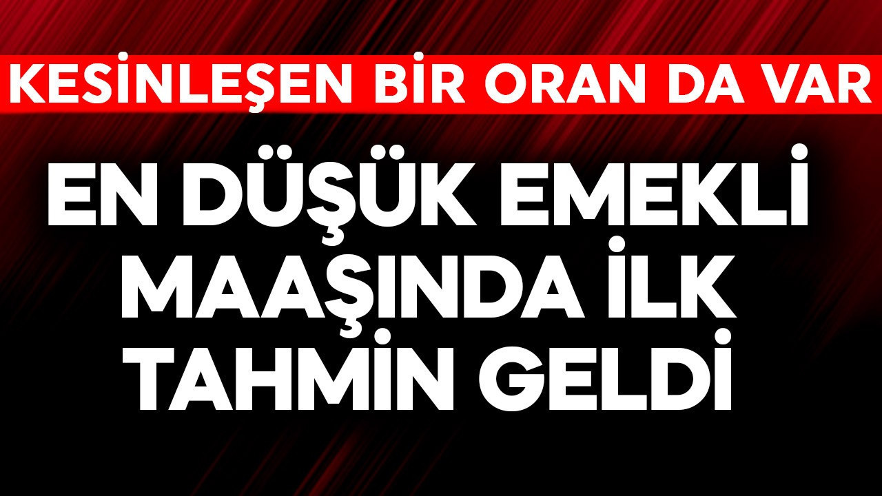 En düşük emekli maaşında ilk tahmin geldi