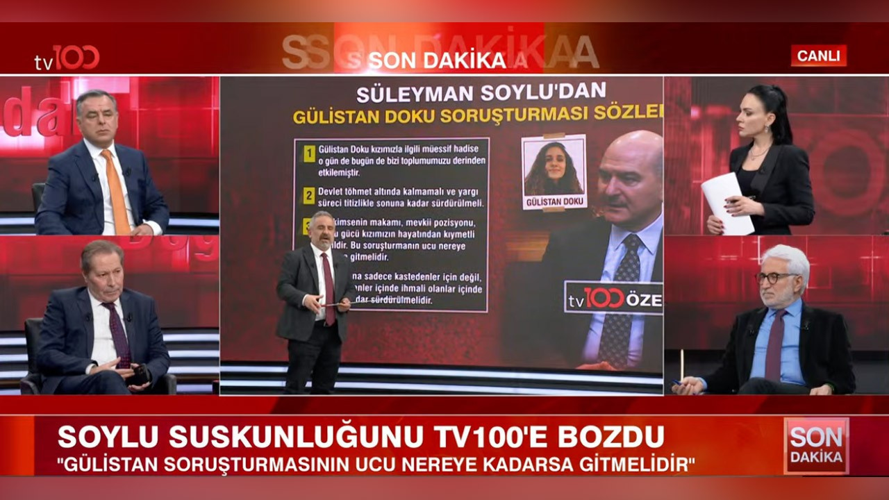 Süleyman Soylu sessizliğini tv100'e bozdu: "Kimsenin makamı Gülistan'ın hayatından önemli değil"
