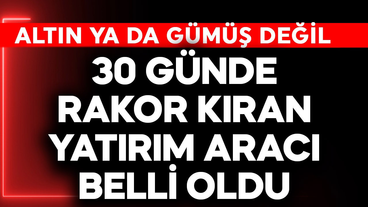 Altın ya da gümüş değil! 30 günde rekor kıran yatırım aracı belli oldu