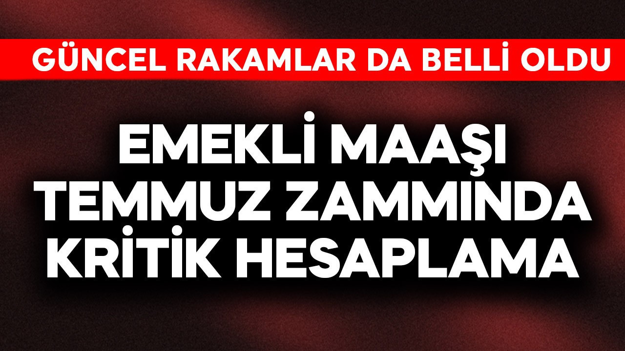 Emekli maaşı temmuz zammında kritik hesaplama