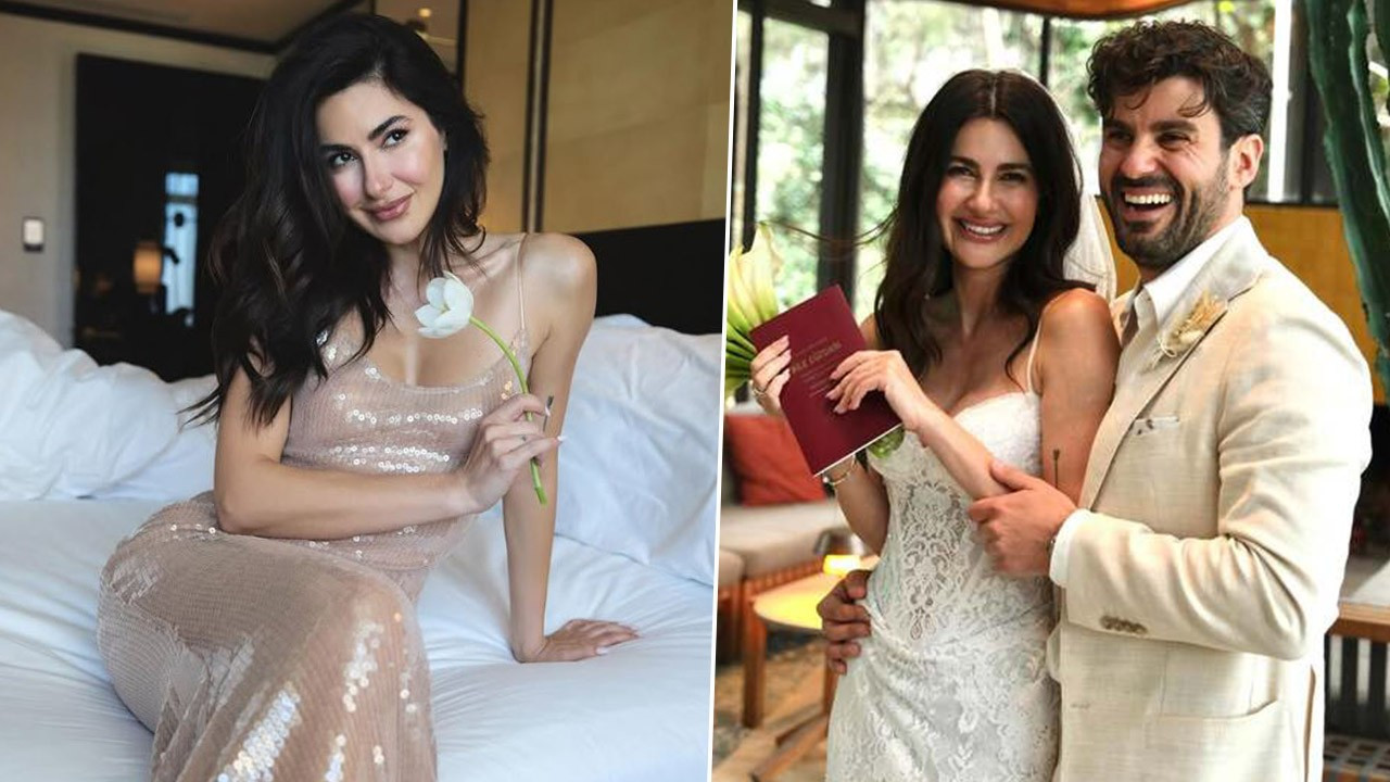 Nesrin Cavadzade sessiz sedasız nikah masasına oturmuştu! Gözlerden uzak düğünden ilk pozlar geldi