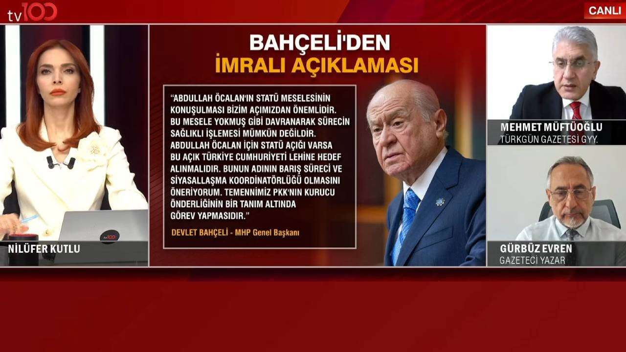 Bahçeli'nin ‘statü’ çıkışının şifreleri... Mehmet Müftüoğlu tv100 ekranlarında aktardı: Zaman tükendi mesajıydı