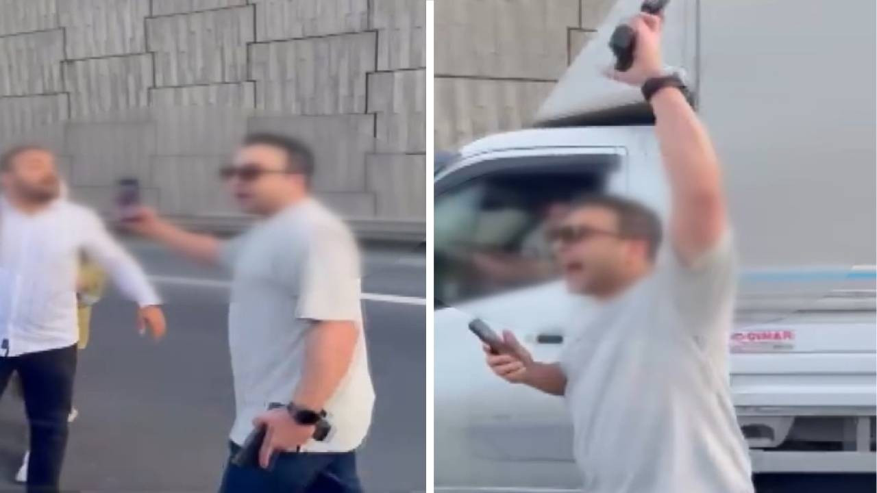 Trafikte tartıştığı aracın önünü kesen polis havaya ateş açtı! Polis memurunun savunması pes dedirtti