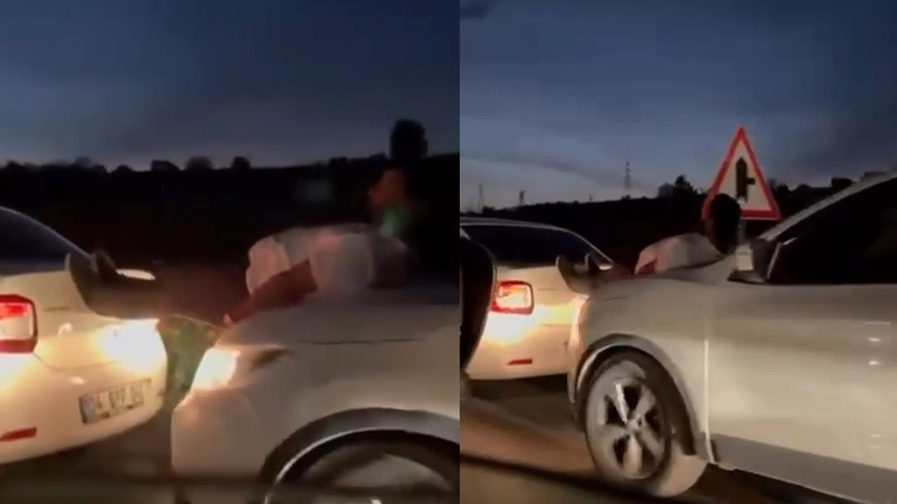 Bursa'da yürekleri ağza getiren anlar! Yolda kalan aracı böyle kurtarmaya çalıştılar