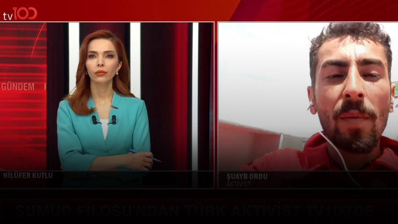 Sumud Filosu'na İsrail saldırısı! Türk aktivist tv100 yayınında yaşananları anlattı: Hitler bile bu seviye bir şey yapmamıştı
