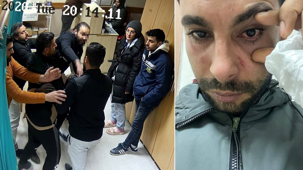 Acil serviste dehşet anları: Hastasına yumruk attı! 