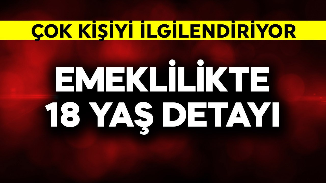 Emeklilikte 18 yaş detayı! Çok sayıda kişiyi ilgilendiriyor