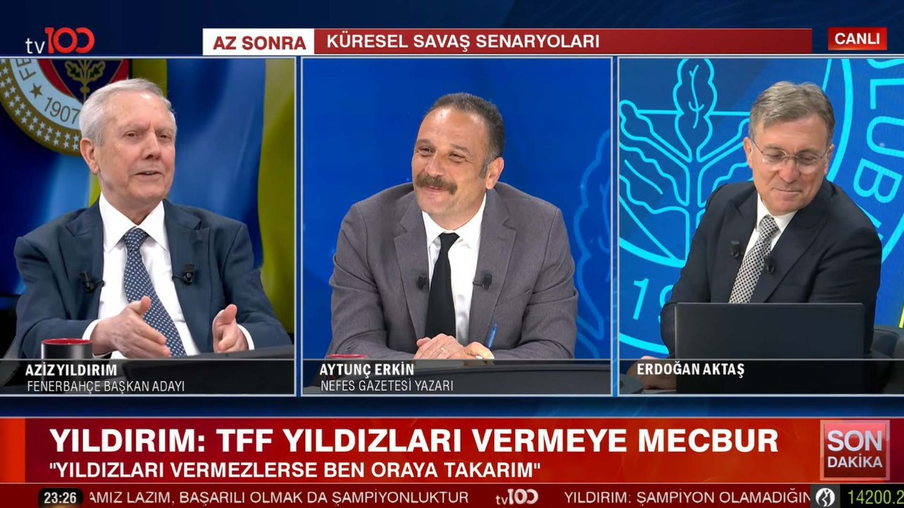 Aziz Yıldırım’dan 1959 öncesi şampiyonluklarla ilgili tv100’de flaş çıkış! Beşiktaş örneğini verdi: 