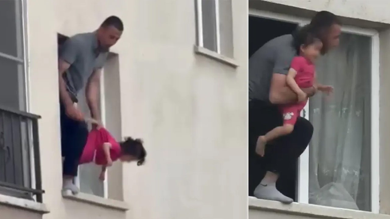 Ankara'da dehşet anları! Bıçakla 3 yaşındaki kızını rehin aldı! Polis vurarak durdurdu