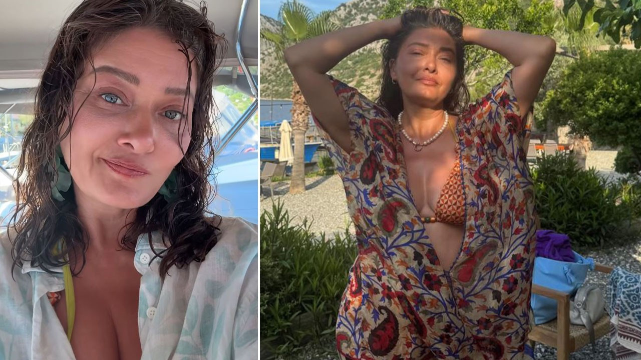 Nurgül Yeşilçay'dan cesur tatil paylaşımı! Bikinili pozlarıyla sosyal medyayı salladı