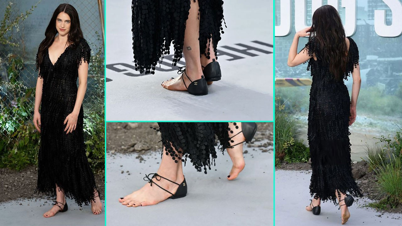 Margaret Qualley'in tabansız ayakkabısı olay oldu, fiyatı dudak uçuklattı! Sosyal medyanın diline fena düştü