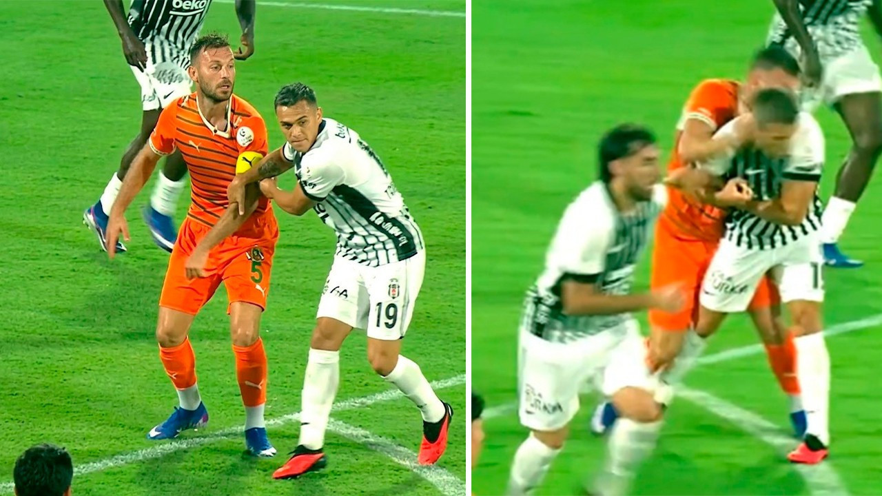 Alanyaspor- Beşiktaş maçında tartışmalı pozisyon! Ajiti’nin Trossard’a müdahalesi sonrası Beşiktaş'tan kırmızı kart isyanı