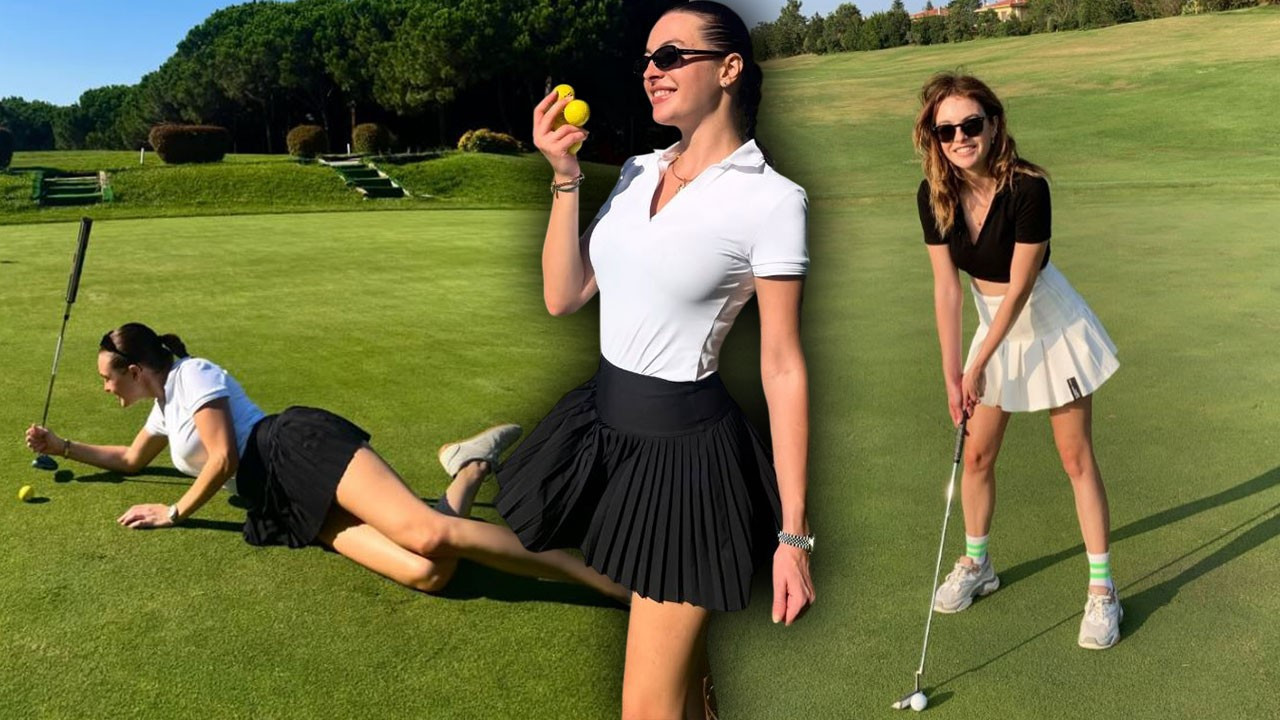 Melis Sezen golf kareleriyle hayran bıraktı! Spor stiline beğeni yağdı