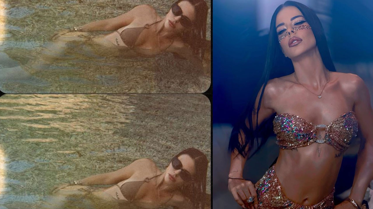 Sime Sağın'dan cesur tatil paylaşımı! Bikinisiyle sere serpe uzandı