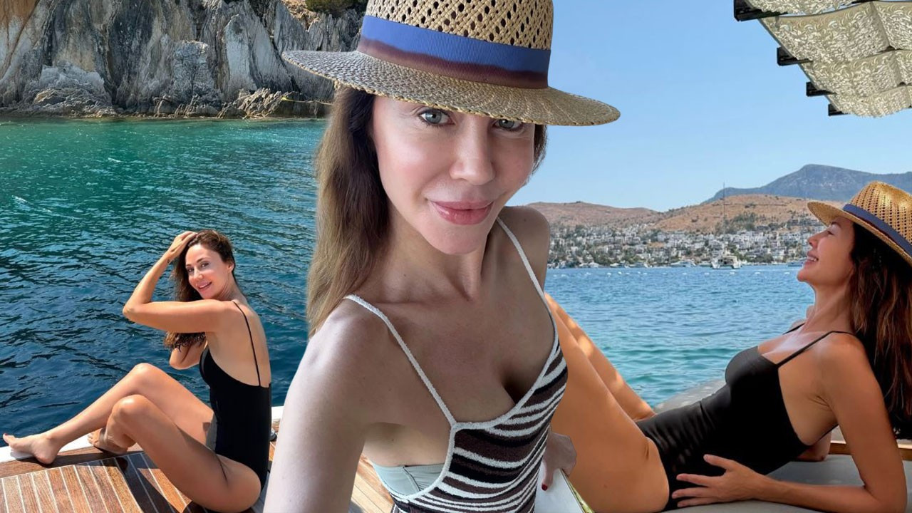 Demet Şener'den cesur tatil paylaşımı! Mayolu pozlarıyla sosyal medyayı salladı