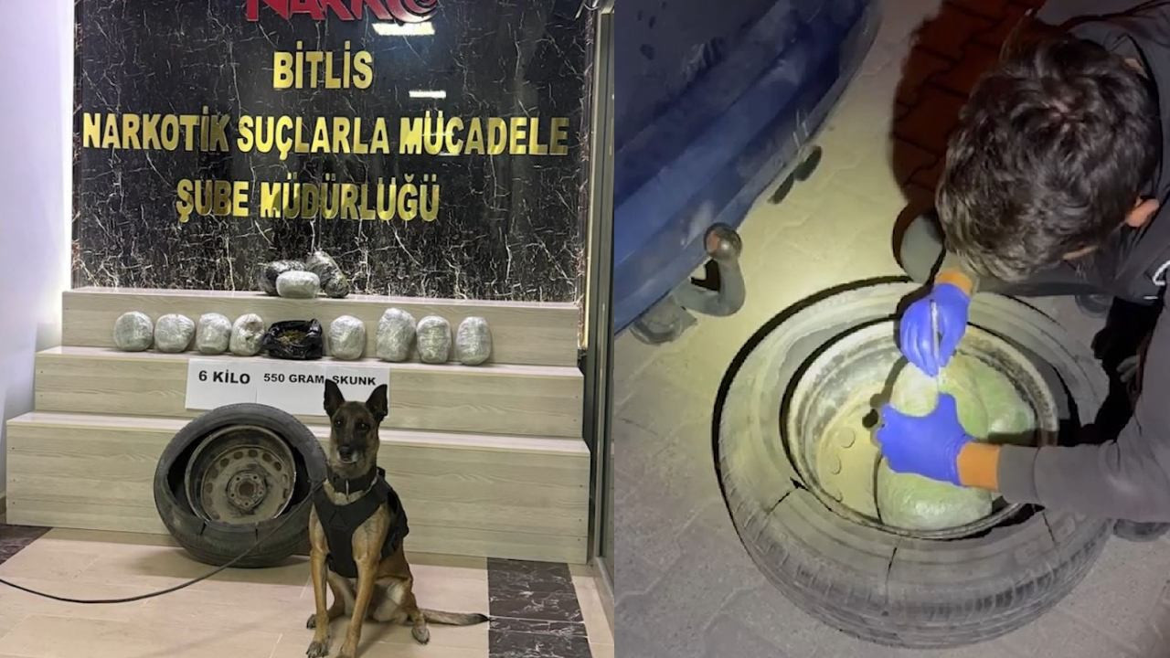 Araç stepnesinde 6,5 kilo uyuşturucu yakalandı: 2 tutuklu