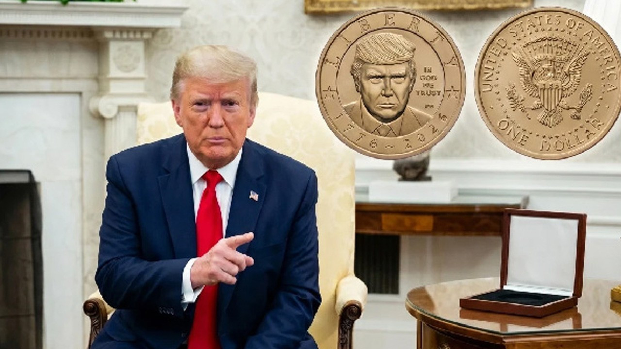 Trump’ın portresi 1 dolarlık madeni paraya basıldı! Saatler içinde tükendi