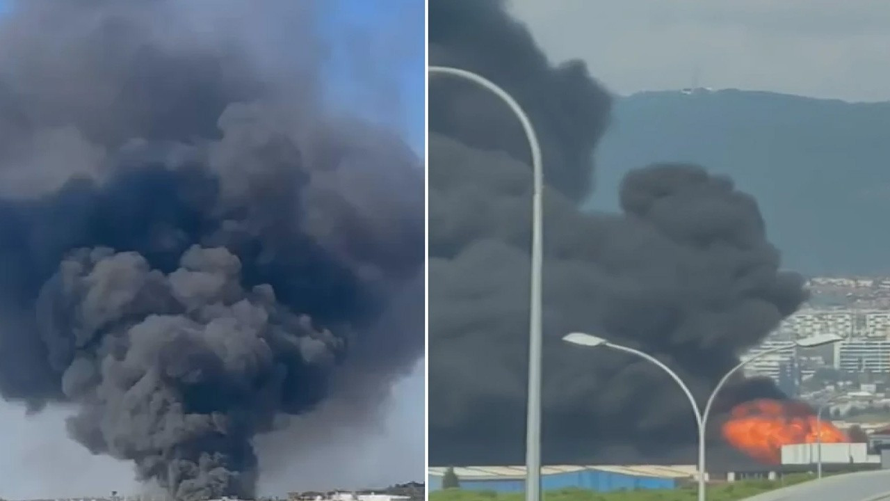 Tuzla'da depolama alanında yangın! Çevre ilçelerden ekipler sevk edildi