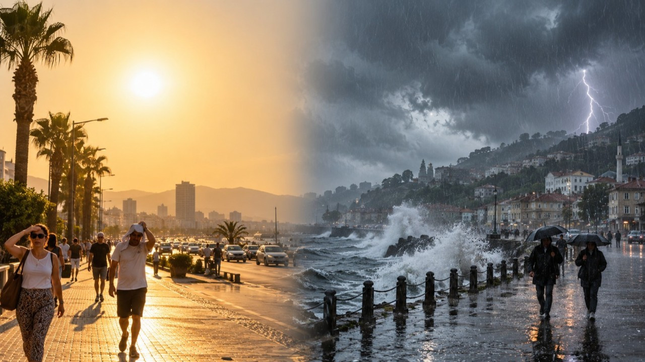 Meteoroloji'den hafta sonu uyarısı! Listeyi mutlaka kontrol edin! 40 derece sıcak da var kuvvetli yağış da!