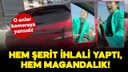 Hem şerit ihlali yaptı, hem de magandalık!