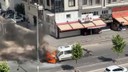 Yolcu minibüsü cayır cayır yandı