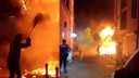 Kadıköy'deki iş yeri alev alev yandı