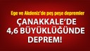 Çanakkale açıklarında deprem!
