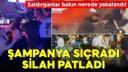 Otel terasında şampanya patlatma kavgası!