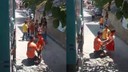 Temizlik personelleri yürekleri ısıttı