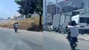 Motosikletli sürücü kural tanımadı!