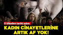 O ülkeden kadın cinayetlerine ilişkin tarihi adım!