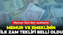 İşte memur ve memur emeklisi için zam teklifi
