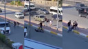 Trafikte çekiçli ve sopalı kavga