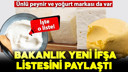 Bakanlık yeni ifşa listesini paylaştı!