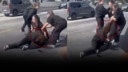 Akranını saçlarından tutup yerde sürükledi!