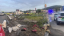 Yolcu otobüsü bariyerlere çarptı! 15 yaralı