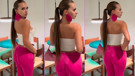 Esra Rabia Ünal Instagram'dan paylaştı! Pembe taytlı videosu olay oldu