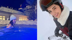 Yağmur Tanrısevsin'den İsviçre kaçamağı! Buz gibi havada havuza girdi, o hali beğeni yağmuruna tutuldu