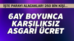 6 ay boyunca karşılıksız asgari ücret verilecek! İşte parayı alacaklar