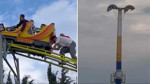 Lunaparkta korku dolu anlar! Metrelerce yüksekte baş aşağı beklediler: Yürekler ağza geldi!