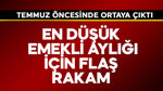 En düşük emekli aylığı için temmuz öncesi flaş rakam