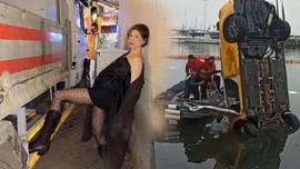 Ünlü model Ece Su Uçkan, taksi ile denize uçtu