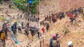 Kazmayı vurdukça topraktan adam fışkırdı... İzleyenlerin nefesini kesen görüntüler yayınlandı